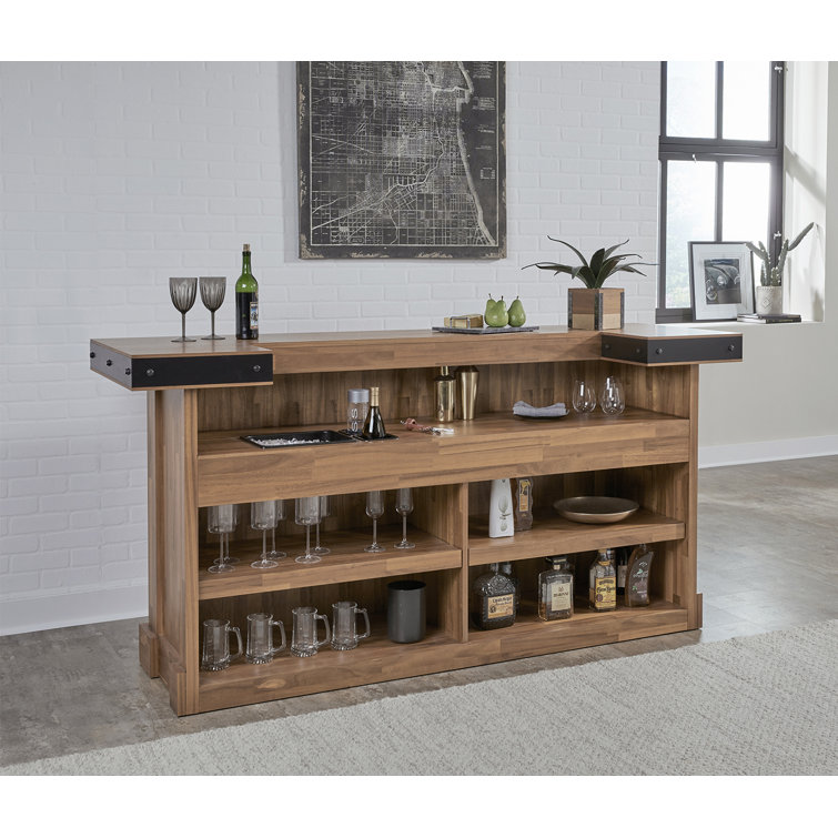 American Heritage Knoxville Bar with Wine Storage Wayfair